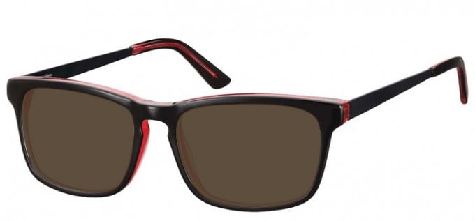 Sunglasses in Black/Red