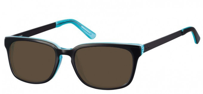 Sunglasses in Black/Turquoise