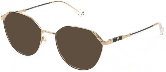Yalea VYA017 sunglasses in Shiny Rose Gold/Black