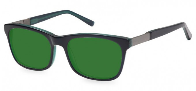 Sunglasses in Black/Green