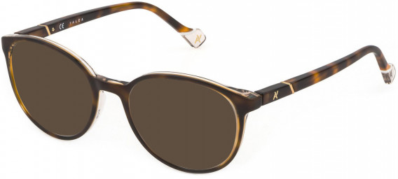 Yalea VYA007V sunglasses in Shiny Brown/Beige Havana
