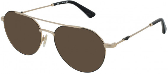Police VPLB50 sunglasses in Shiny Rose Gold