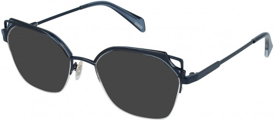 Police VPLA04 sunglasses in Shiny Full Blue