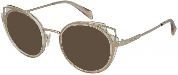 Police VPLA03 sunglasses in Shiny Grey Gold