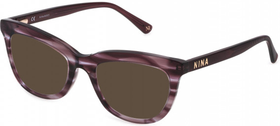 Nina Ricci VNR252 sunglasses in Shiny Striped Violet
