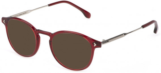 Lozza VL4298 sunglasses in Shiny Transparent Bordeaux Red