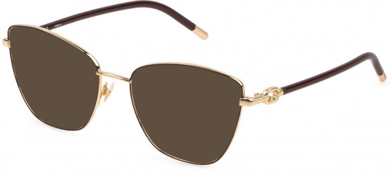Furla VFU549 sunglasses in Shiny Rose Gold/Bordeaux