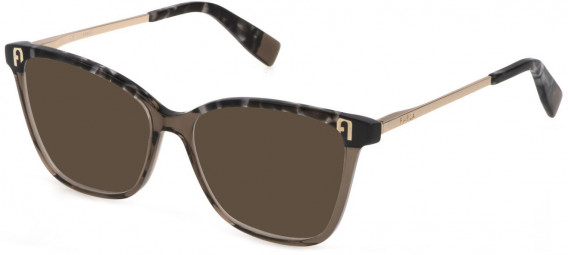 Furla VFU543 sunglasses in Pattern Light Havana/Grey