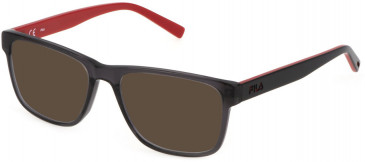 Fila VFI219 sunglasses in Shiny Transparent Dark Grey