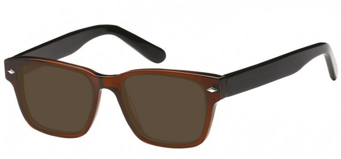 Sunglasses in Clear Brown/Black