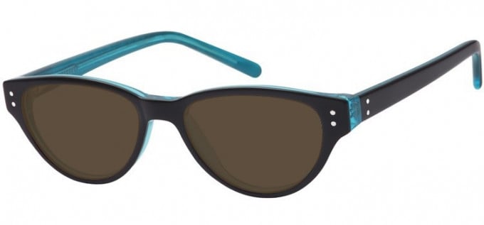 Sunglasses in Black/Turquoise