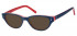 Sunglasses in Blue/Clear Red