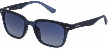 Police SPLE01 sunglasses in Full Matt Blue