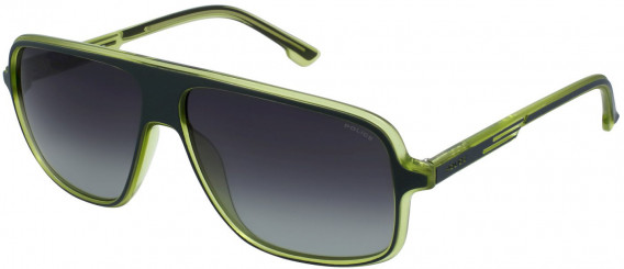 Police SPL961 sunglasses in Dark Green/Light Green