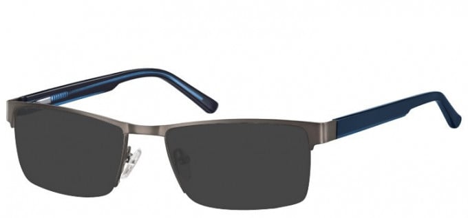 Sunglasses in Dark Gunmetal/Blue