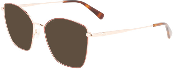 Longchamp LO2151 sunglasses in Rose Gold/Burgundy