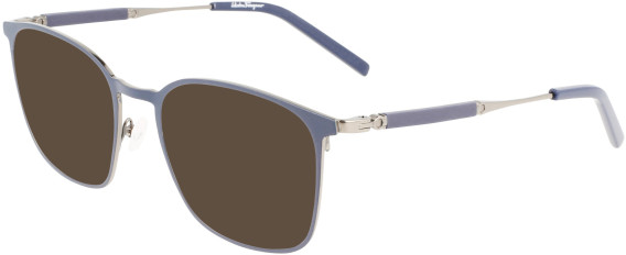 Ferragamo SF2566 sunglasses in Light Ruthenium/Blue