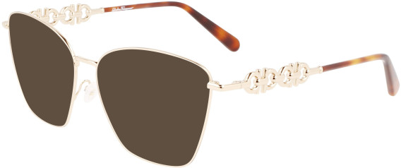 Ferragamo SF2217 sunglasses in Gold