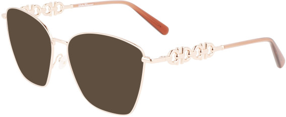 Ferragamo SF2217 sunglasses in Rose Gold