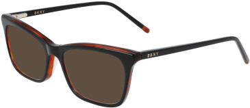 DKNY DK5046 sunglasses in Black/Honey Tortoise