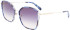 LONGCHAMP SUN LO685S glasses in GOLD/TEXTURED BLUE