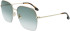 Victoria Beckham VB214SA sunglasses in Gold/Khaki