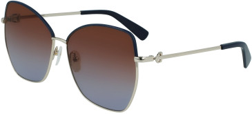 Longchamp LO156SL sunglasses in Gold/Brown Blue