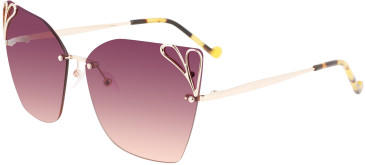 Liu Jo LJ150S sunglasses in Shiny Gold