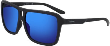 Dragon DR THE JAM UPCYCLED LL ION sunglasses in Matte Black/Blue