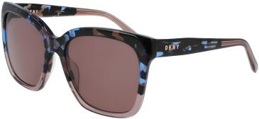 DKNY DK534S sunglasses in Crystal Mink/Blue