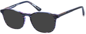 Superdry SDO-BRETTON sunglasses in Black Purple