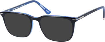 Superdry SDO-HALFTONE sunglasses in Black Blue