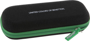 United Colors of Benneton Felt Case in Black/Green