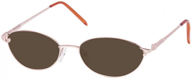 SFE reading sunglasses in Pink Gold