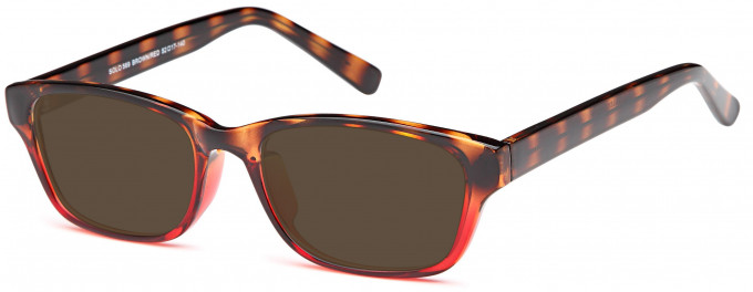 SFE reading sunglasses in Brown/Red