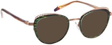 Bellinger QUEEN-1 sunglasses in Copper – Green