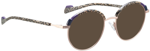 Bellinger CROWN-7 sunglasses in Grey Pattern – Gold