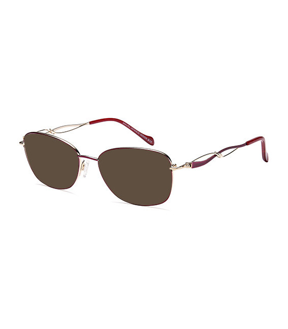 SFE-10990 sunglasses in Burgundy/Gold