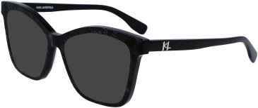 Karl Largerfield KL6094 sunglasses in Textured Black