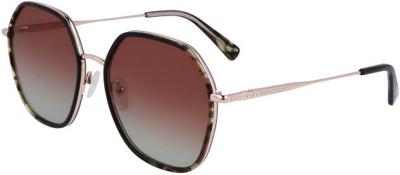 Longchamp LO163S sunglasses in Rose Gold/Green Camou