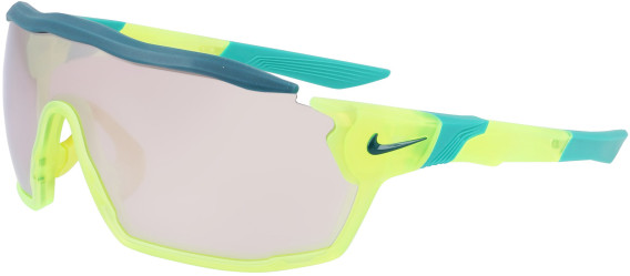 Nike NIKE SHOW X RUSH E DZ7369 sunglasses in Matte Volt/Chrome