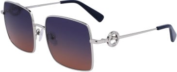 Longchamp LO162S sunglasses in Silver/Gradient Petrol