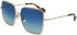 Lanvin LNV125S sunglasses in Gold/Gradient Blue Green