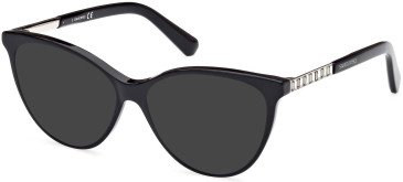 Swarovski SK5474 sunglasses in Shiny Black
