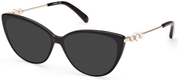 Swarovski SK5457 sunglasses in Shiny Black