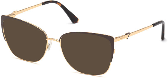 Guess GU2814 sunglasses in Matte Dark Brown