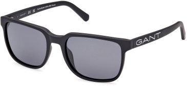 Gant GA7202 sunglasses in Matte Black/Smoke Polarized