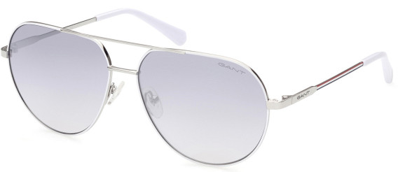 Gant GA7206 sunglasses in Shiny Light Nickeltin/Gradient Smoke
