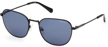 Gant GA7216 sunglasses in Shiny Black/Blue