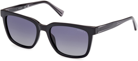 Guess GU00050 sunglasses in Shiny Black/Smoke Polarized